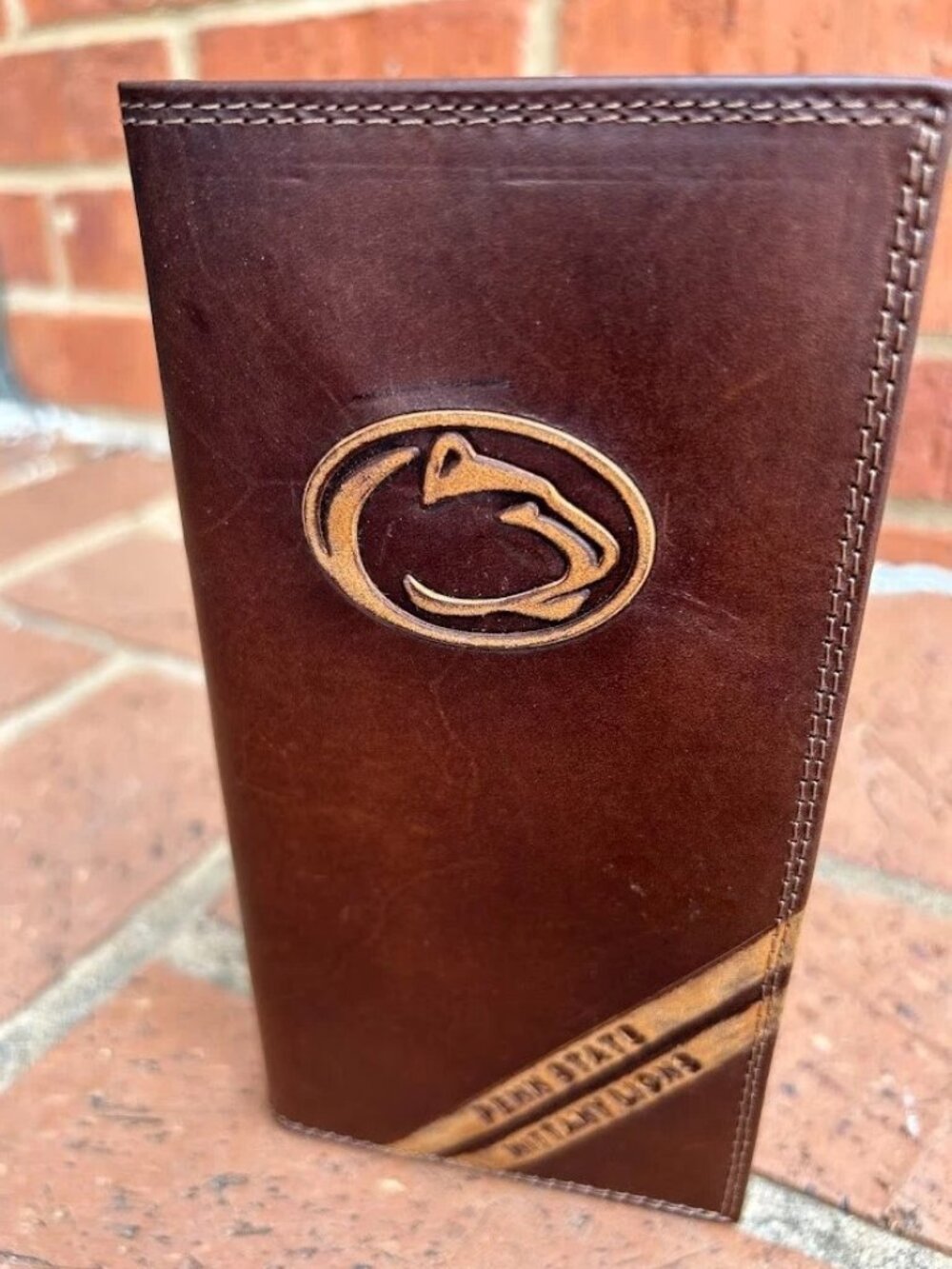 Zep-Pro Penn State University Nittany Lions Brown Leather Debossed Tall Wallet